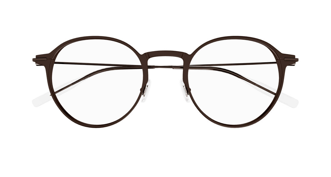 Brillen montblanc mb0357o 003 marron round/oval/panthos masculino größe 49mm - Detailansicht