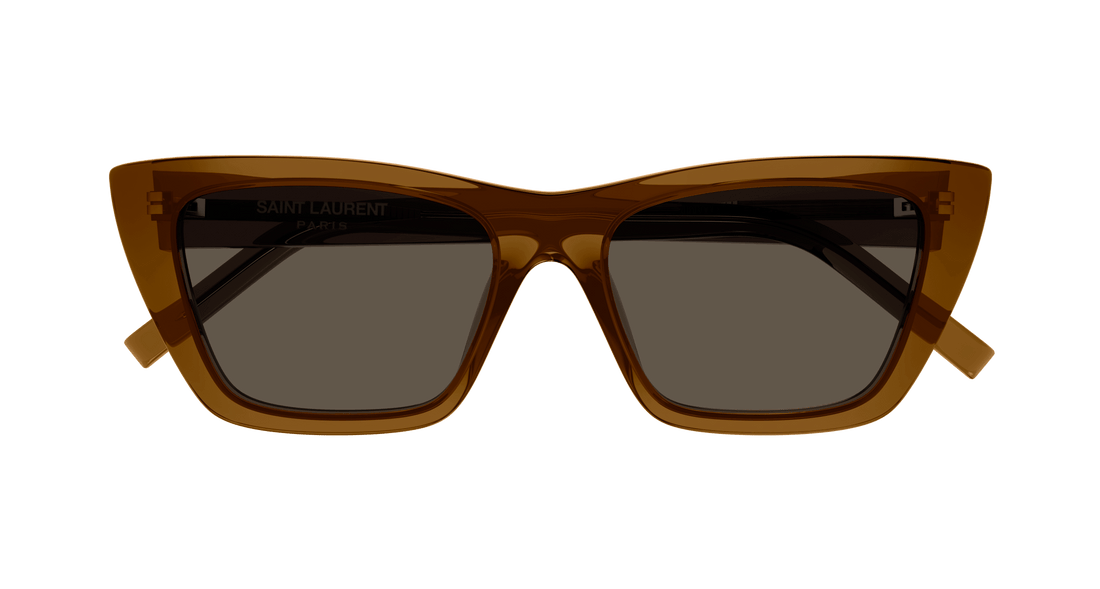 Sonnenbrillen saint laurent sl 276 mica 060 marron cat eye femenino größe 55mm - Detailansicht