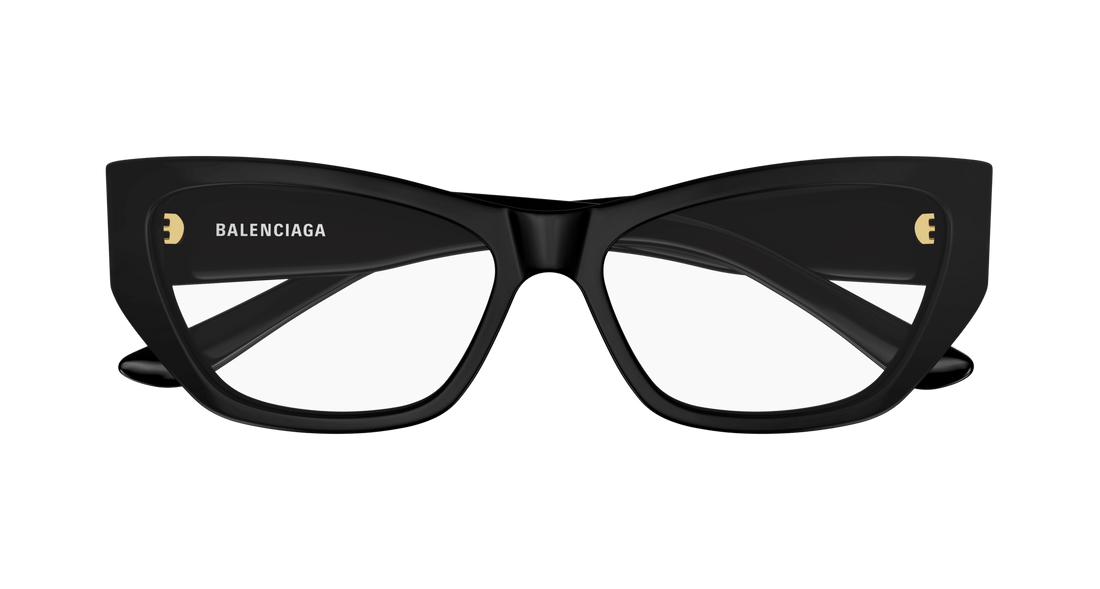 Occhiali da vista balenciaga bb0372o 001 negro cat eye femenino taglia 55mm - Vista dettagliata
