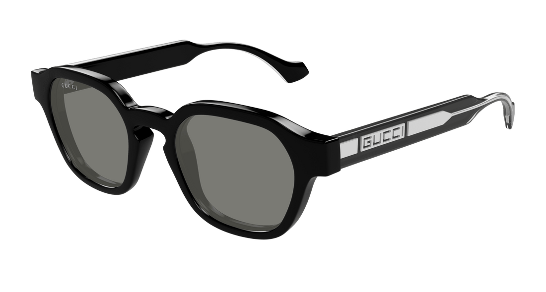 Occhiali da sole gucci gg1730s 001 negro round/oval/panthos masculino taglia 50mm - Vista principale