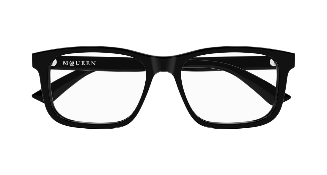 Gafas graduadas alexander mcqueen am0486o 006 negro rectangular / squared masculino talla 57mm - Vista de detalle