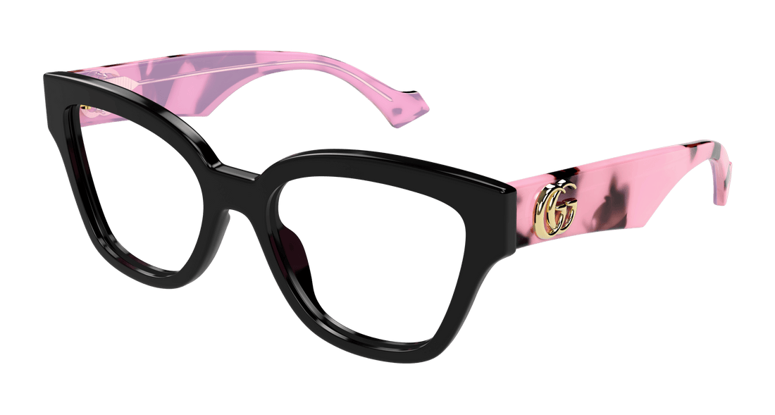 Óculos graduados gucci gg1424o 012 negro round/oval/panthos femenino tamanho 54mm - Vista principal