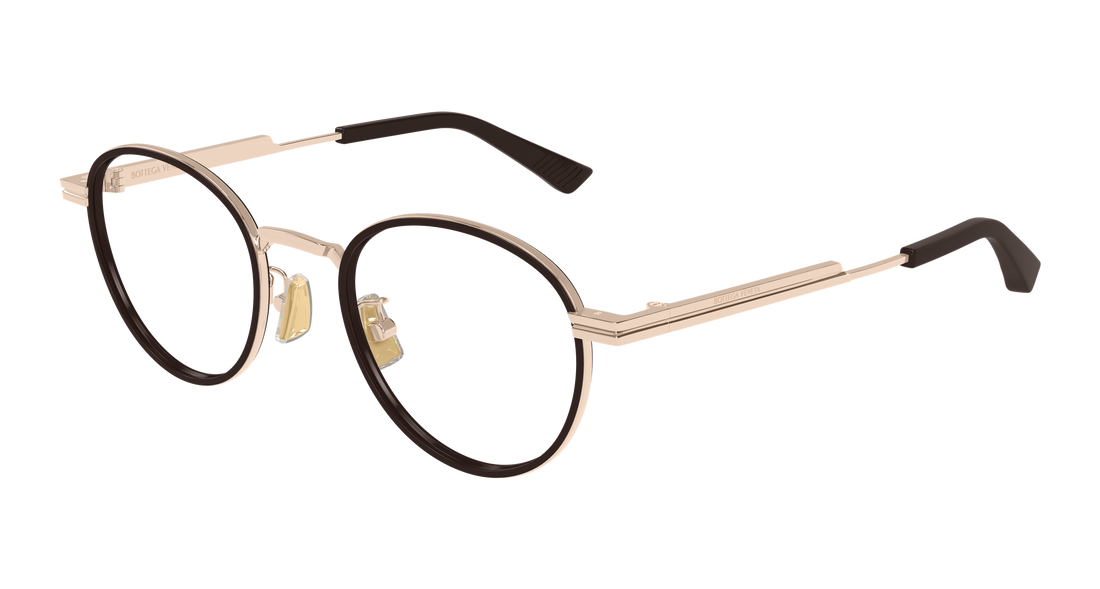 Occhiali da vista bottega veneta bv1337oj 004 dorado round/oval/panthos unisex taglia 48mm - Vista principale