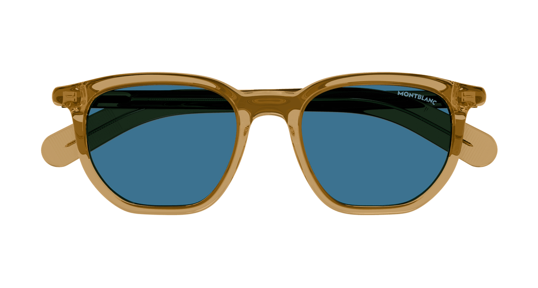 Occhiali da sole montblanc mb0352s 005 marron rectangular / squared masculino taglia 50mm - Vista dettagliata
