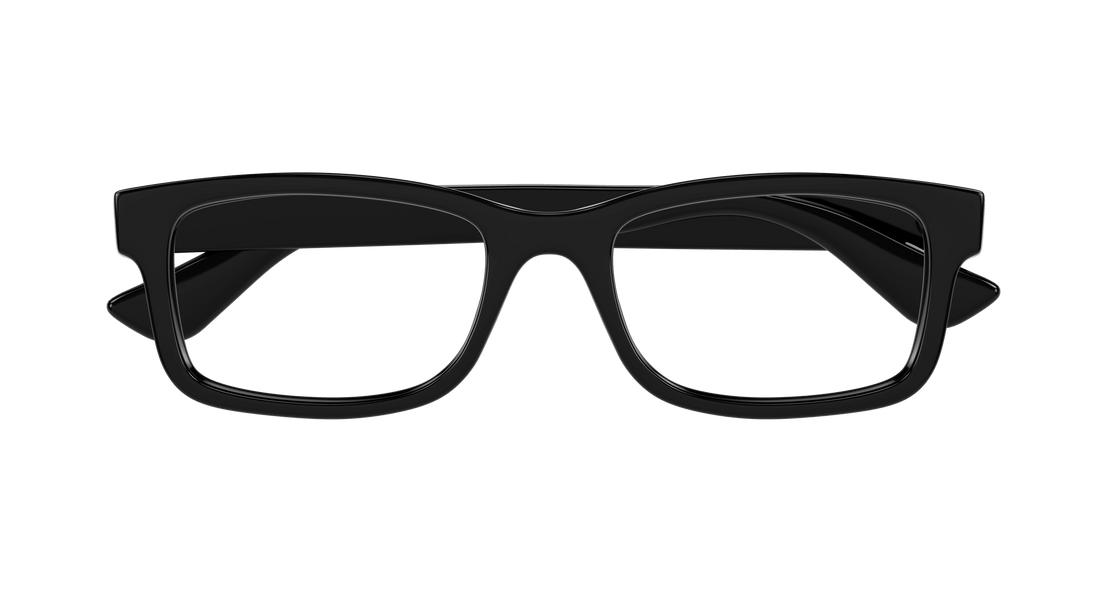 Óculos graduados gucci gg1717o 001 negro rectangular / squared masculino tamanho 54mm - Vista de detalhe