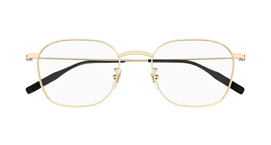 Brillen montblanc mb0371oa 002 dorado rectangular / squared masculino größe 52mm - Detailansicht