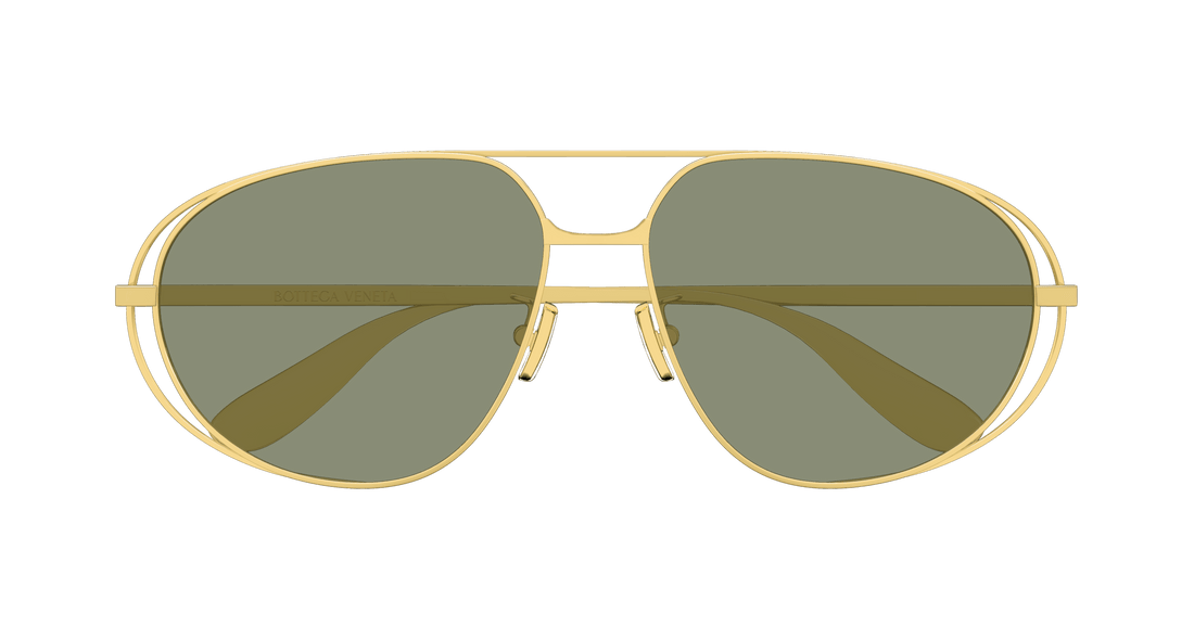 Occhiali da sole bottega veneta bv1344s 001 dorado pilot/navigator unisex taglia 61mm - Vista dettagliata