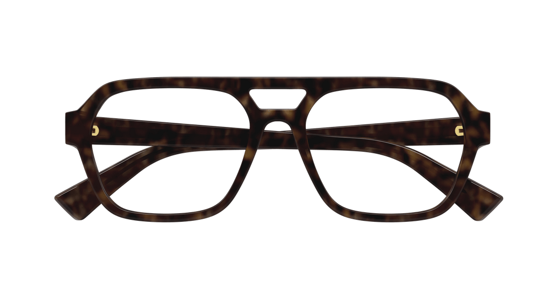 Occhiali da vista bottega veneta bv1336oa 002 havana pilot/navigator masculino taglia 55mm - Vista dettagliata
