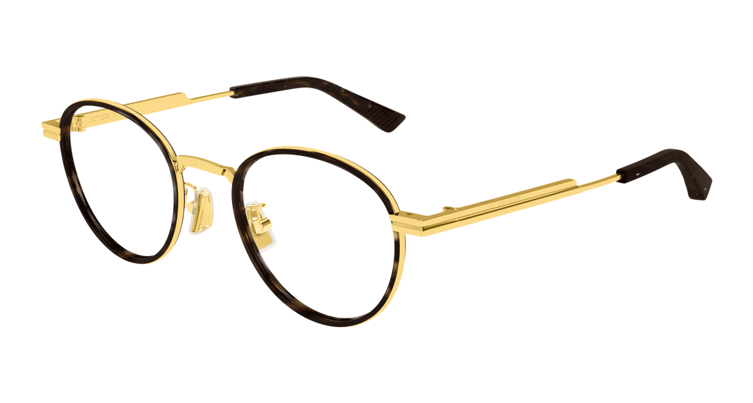 Occhiali da vista bottega veneta bv1337oj 003 dorado round/oval/panthos unisex taglia 48mm - Vista principale