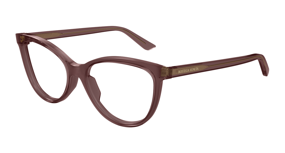 Occhiali da vista bottega veneta bv1313o 010 burdeos cat eye femenino taglia 55mm - Vista principale