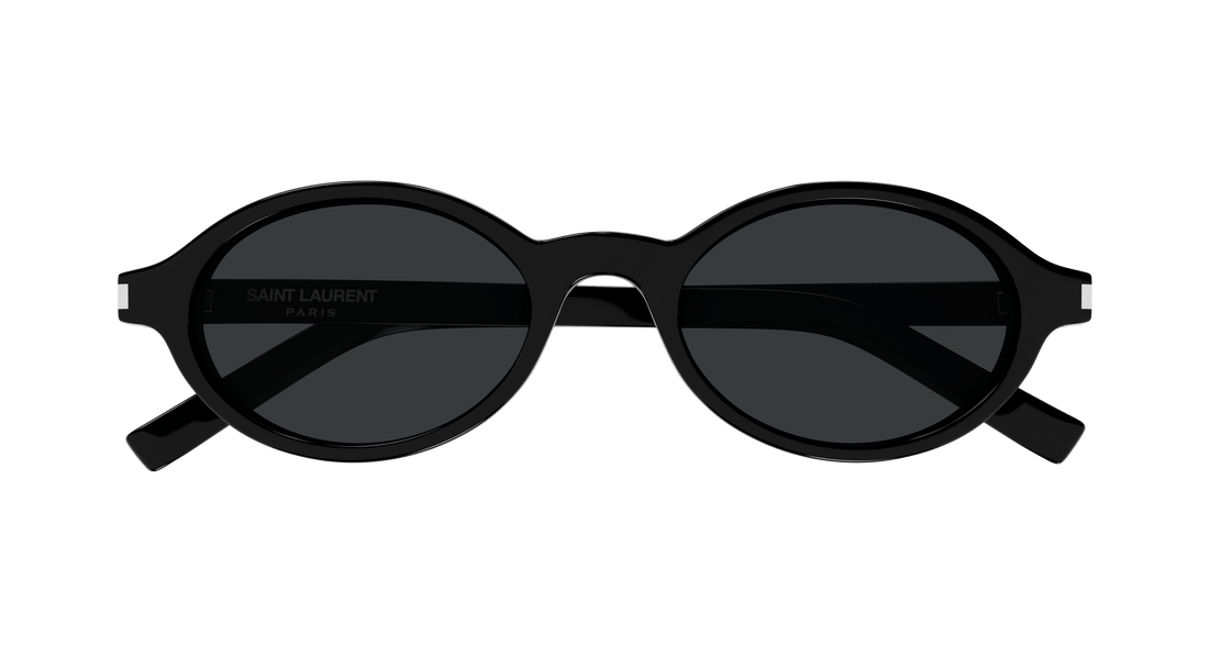 Óculos de sol saint laurent sl 751 jeanne 001 negro round/oval/panthos femenino tamanho 50mm - Vista de detalhe