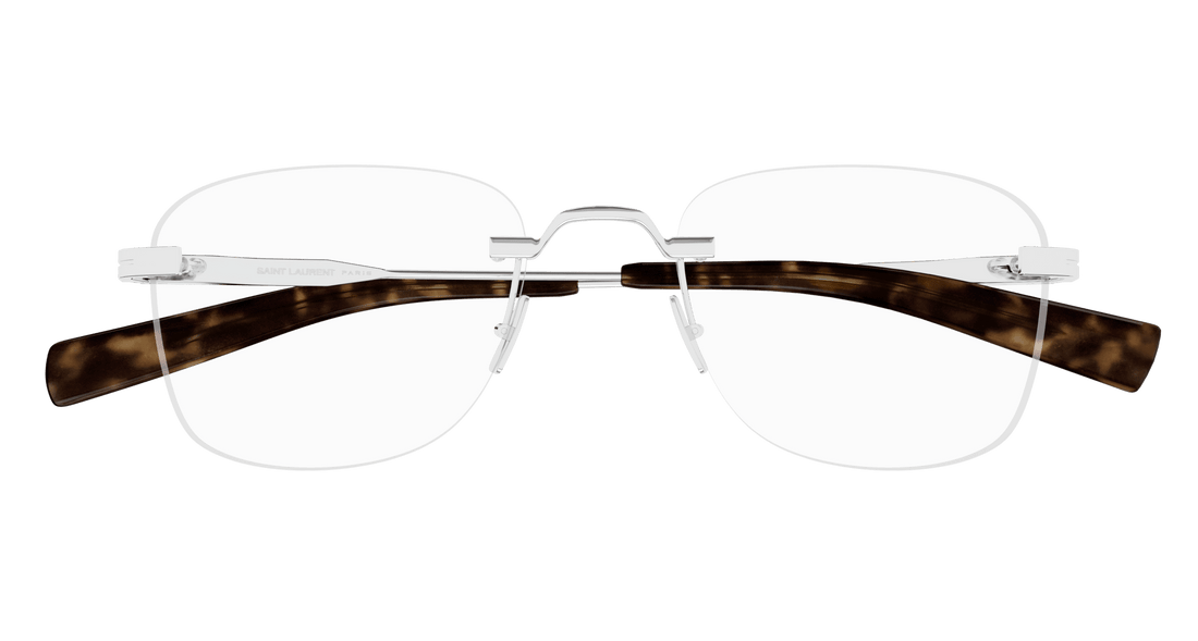 Prescription glasses saint laurent sl 744 001 plateado round/oval/panthos unisex size 53mm - Detailed view