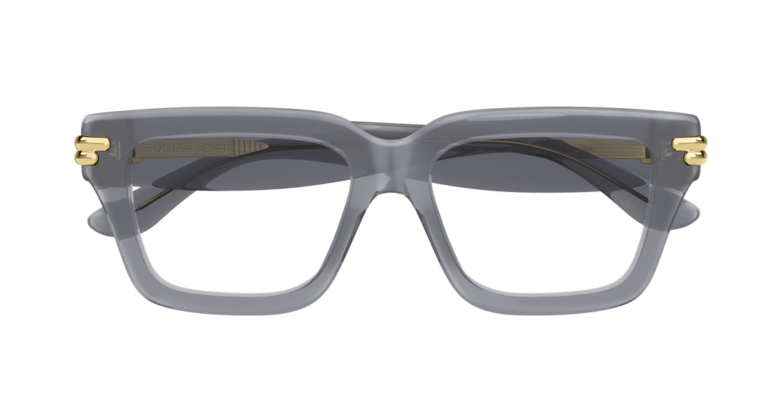 Occhiali da vista bottega veneta bv1324o 005 gris rectangular / squared unisex taglia 53mm - Vista dettagliata