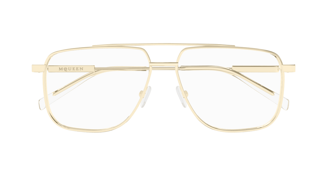 Dioptrijske naočale alexander mcqueen am0480o 002 dorado pilot/navigator unisex veličina 57mm - Detaljni prikaz