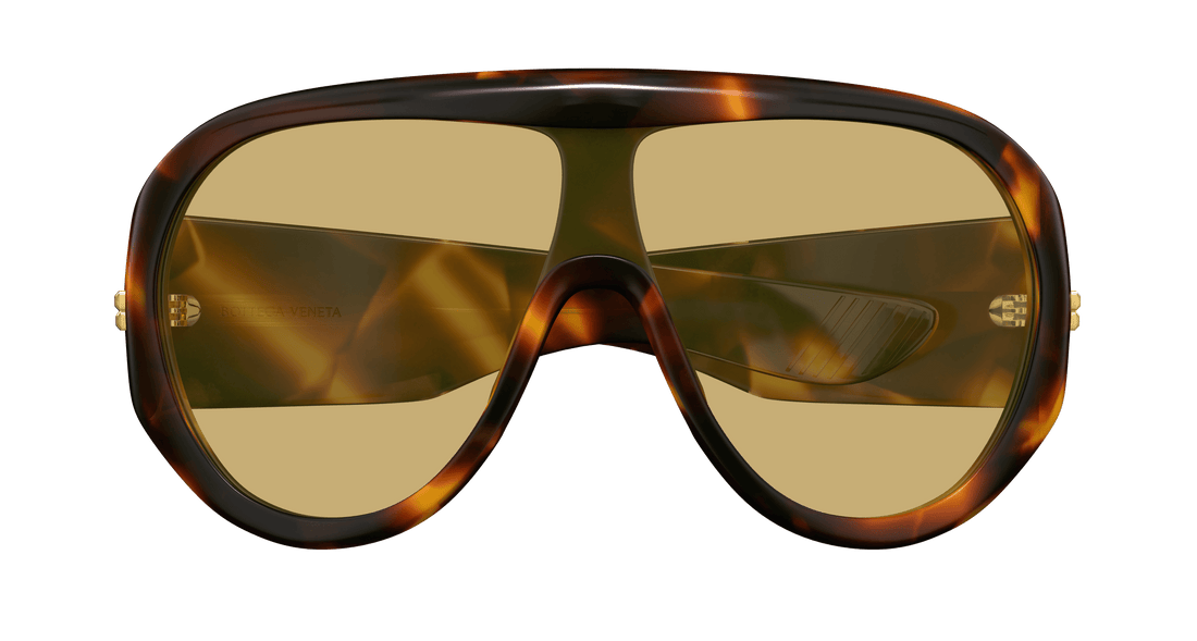 Occhiali da sole bottega veneta bv1345s 002 havana mask unisex taglia 99mm - Vista dettagliata
