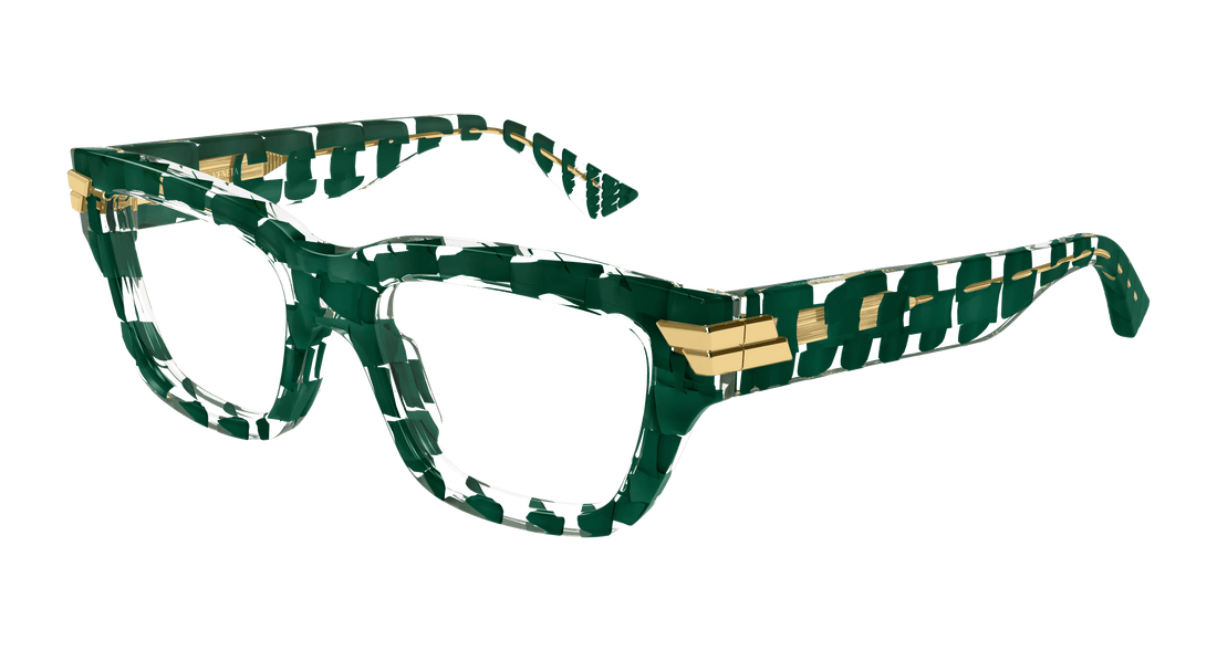 Occhiali da vista bottega veneta bv1190o 005 verde rectangular / squared femenino taglia 50mm - Vista principale
