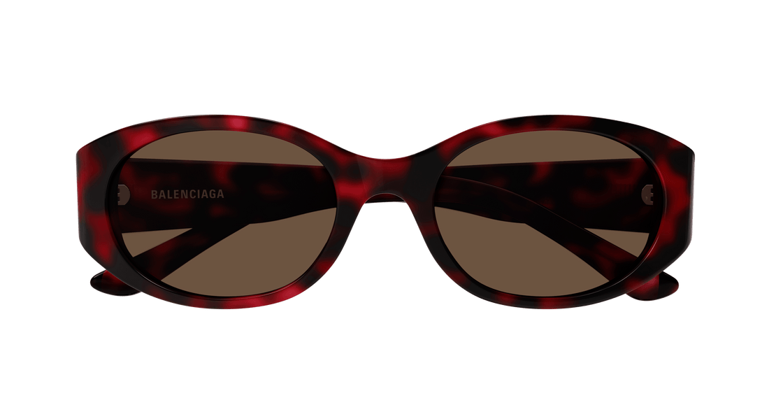 Gafas de sol balenciaga bb0369sk 003 havana round/oval/panthos femenino talla 55mm - Vista de detalle