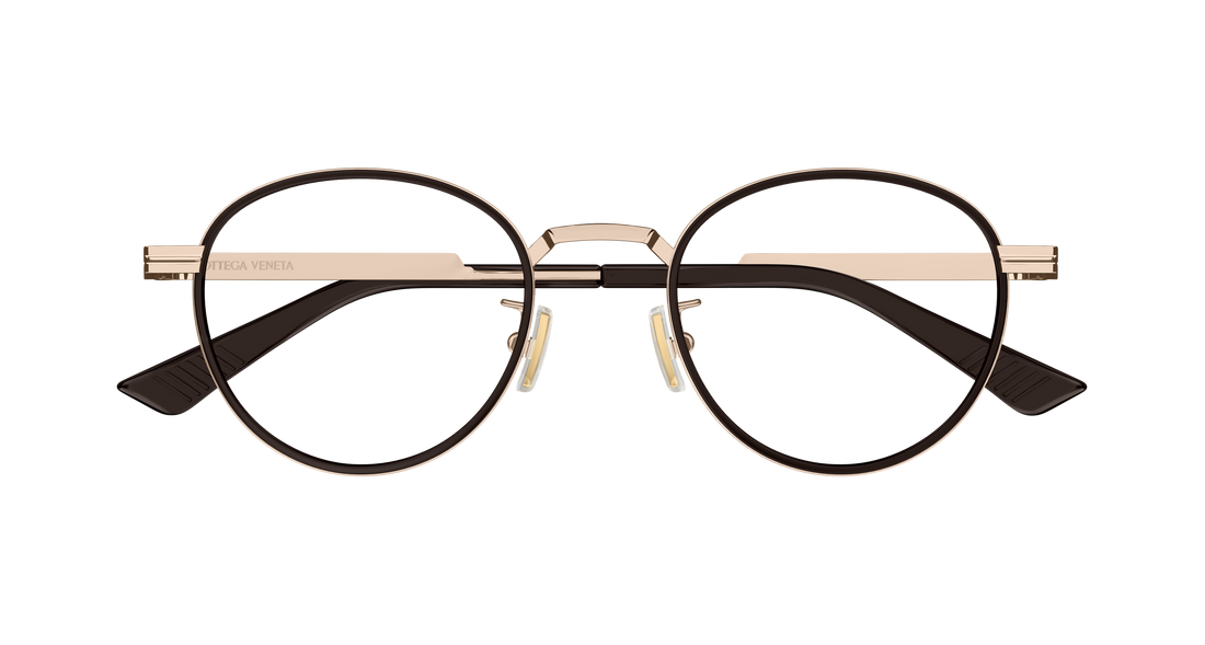 Occhiali da vista bottega veneta bv1337oj 004 dorado round/oval/panthos unisex taglia 48mm - Vista dettagliata