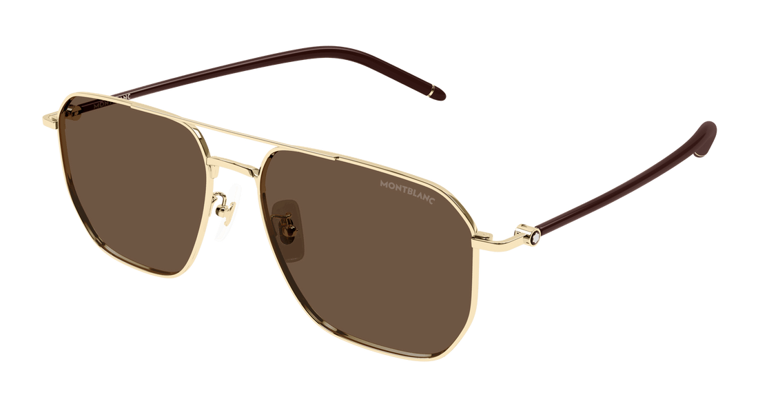 Occhiali da sole montblanc mb0367sa 003 dorado pilot/navigator masculino taglia 60mm - Vista principale