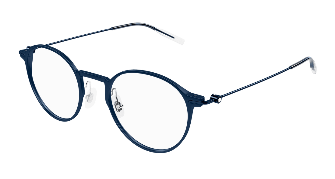 Brillen montblanc mb0357o 004 azul round/oval/panthos masculino größe 49mm - Hauptansicht