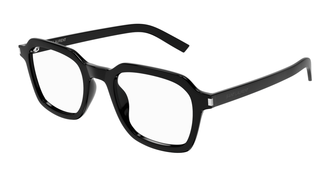 Brillen saint laurent sl 715 slim opt 001 negro rectangular / squared unisex größe 49mm - Hauptansicht