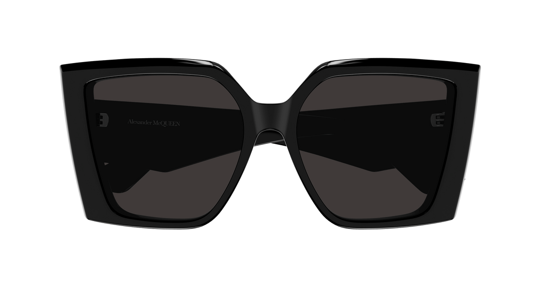 Óculos de sol alexander mcqueen am0467s 001 negro rectangular / squared femenino tamanho 56mm - Vista de detalhe