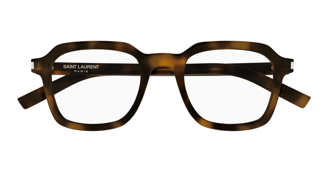 Prescription glasses saint laurent sl 715 slim opt 003 havana rectangular / squared unisex size 49mm - Detailed view