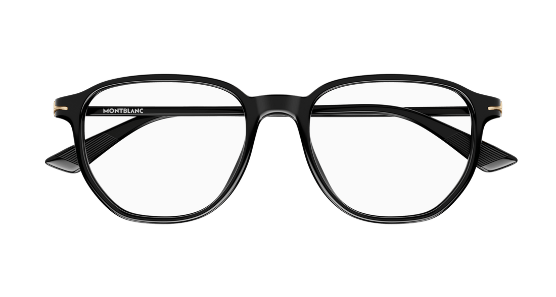 Occhiali da vista montblanc mb0366o 001 negro rectangular / squared masculino taglia 51mm - Vista dettagliata