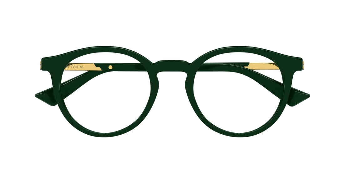 Óculos graduados bottega veneta bv1335oa 003 verde round/oval/panthos unisex tamanho 50mm - Vista de detalhe