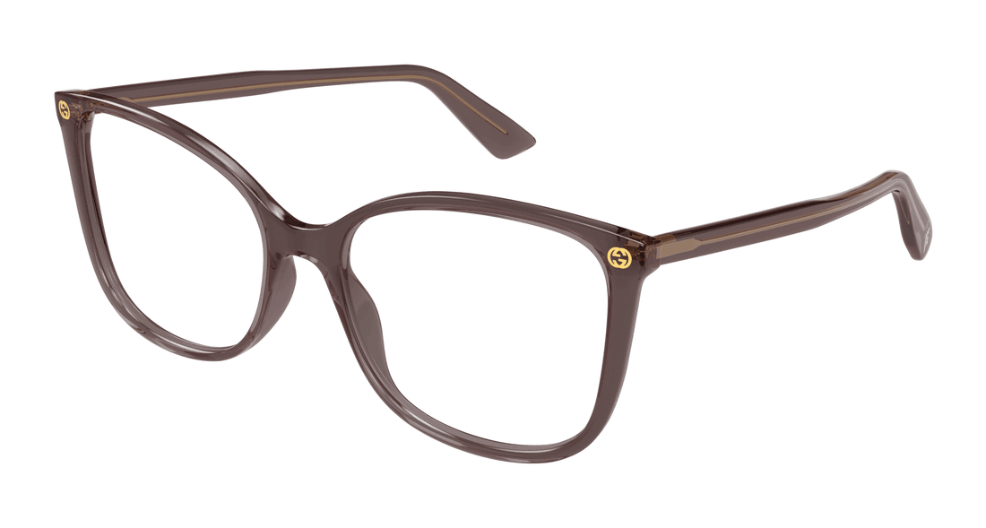 Brillen gucci gg0026o 019 marron cat eye femenino größe 53mm - Hauptansicht