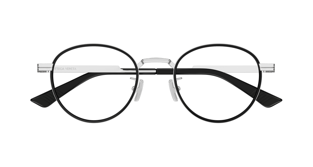 Occhiali da vista bottega veneta bv1337oj 002 plateado round/oval/panthos unisex taglia 48mm - Vista dettagliata