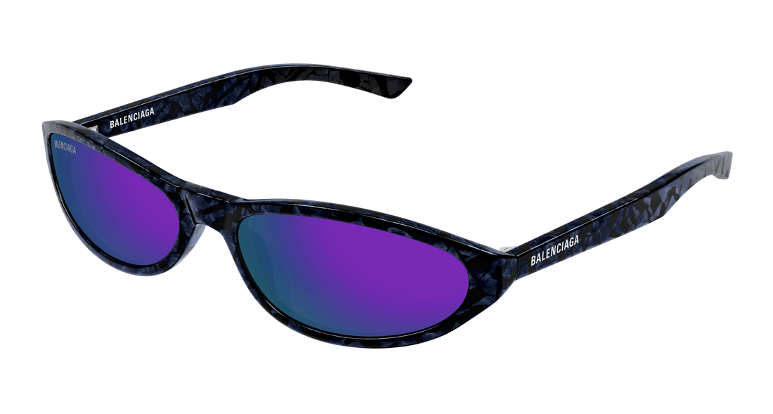 Gafas de sol balenciaga bb0007s 011 violeta round/oval/panthos unisex talla 59mm - Vista principal