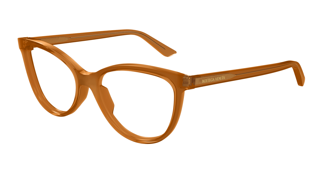 Occhiali da vista bottega veneta bv1313o 008 marron cat eye femenino taglia 55mm - Vista principale