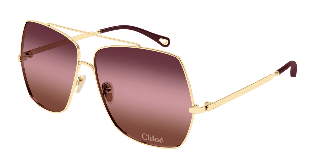 Gafas de sol chloé ch0278s 003 dorado rectangular / squared femenino talla 62mm - Vista principal