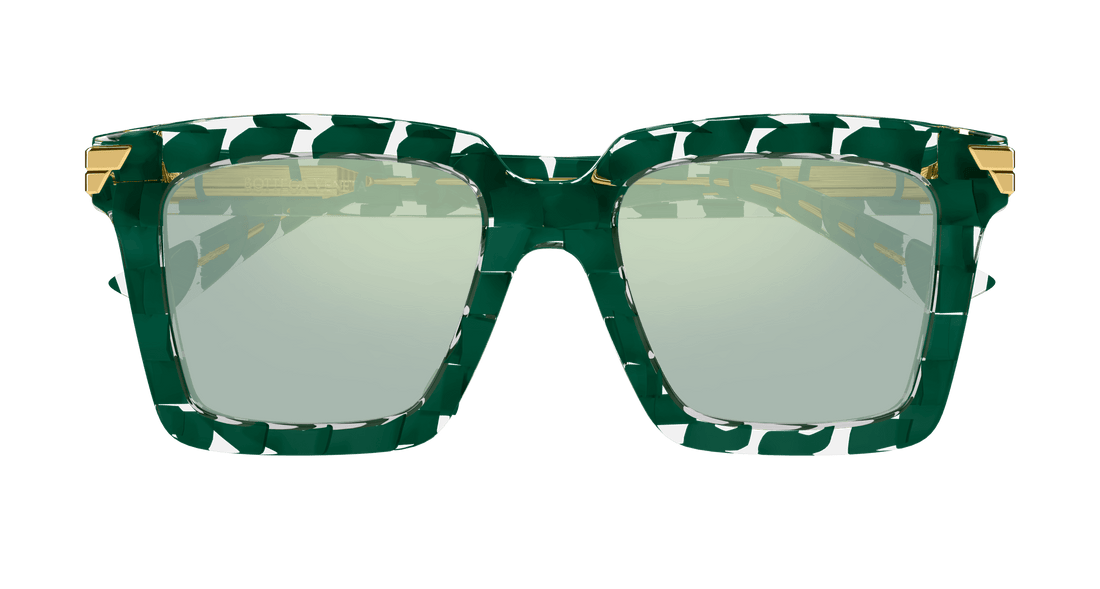 Lunettes de soleil bottega veneta bv1005s 010 verde rectangular / squared femenino taille 53mm - Vue détaillée