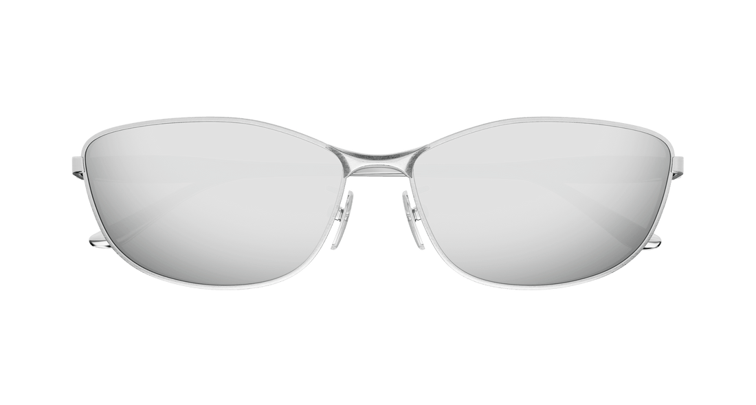 Gafas de sol balenciaga bb0357sa 002 plateado rectangular / squared unisex talla 62mm - Vista de detalle