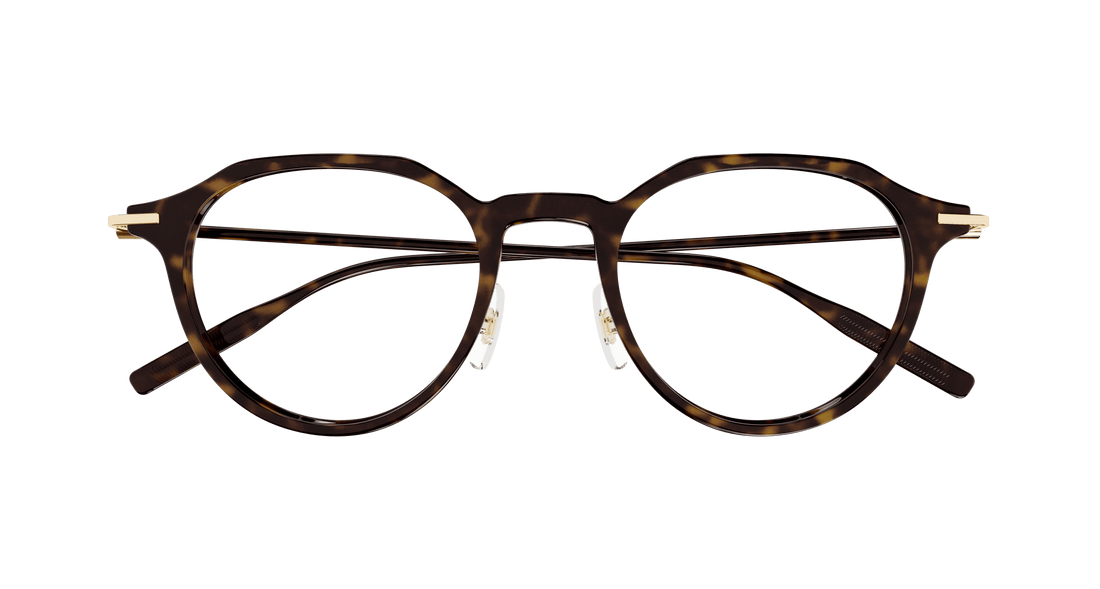 Brillen montblanc mb0355o 002 havana round/oval/panthos masculino größe 49mm - Detailansicht