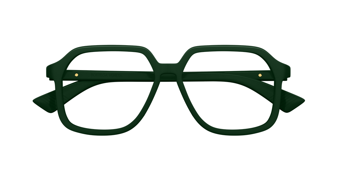 Occhiali da vista bottega veneta bv1329o 003 verde rectangular / squared unisex taglia 55mm - Vista dettagliata