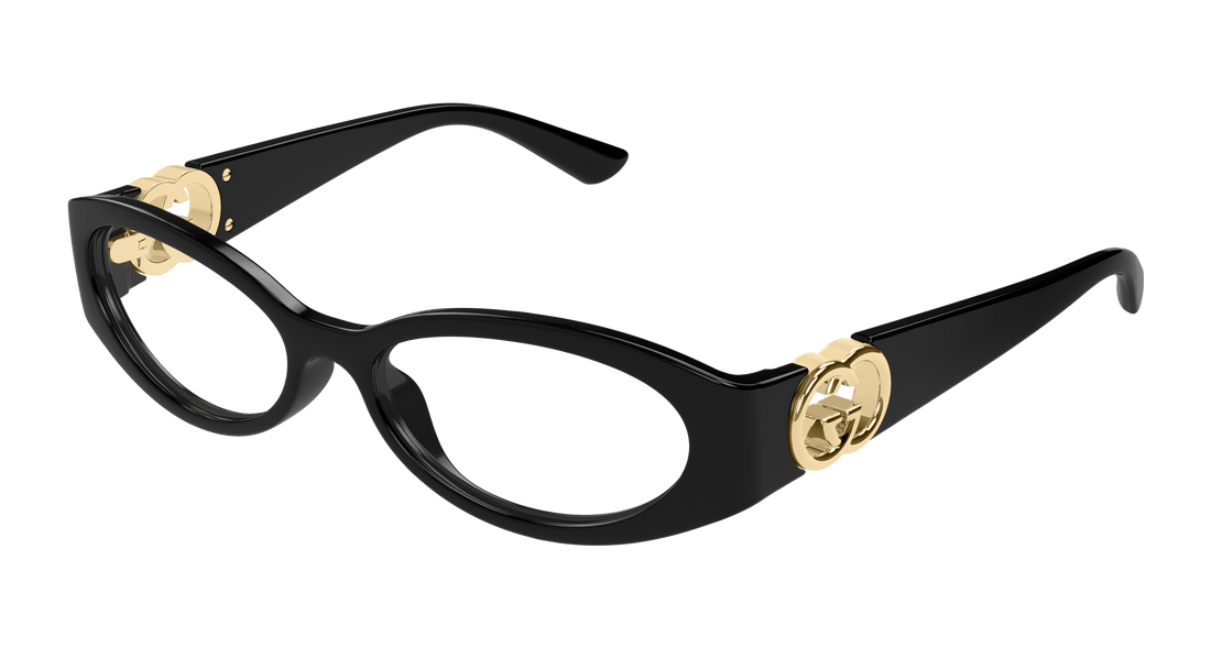 Occhiali da vista gucci gg1693o 001 negro round/oval/panthos femenino taglia 52mm - Vista principale