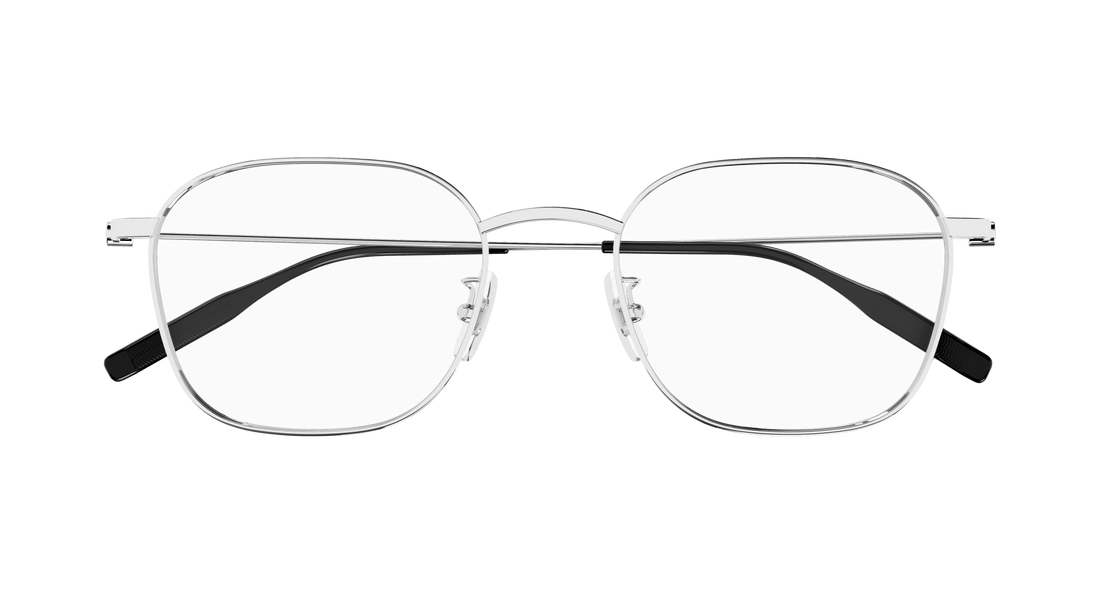 Occhiali da vista montblanc mb0371oa 001 plateado rectangular / squared masculino taglia 52mm - Vista dettagliata