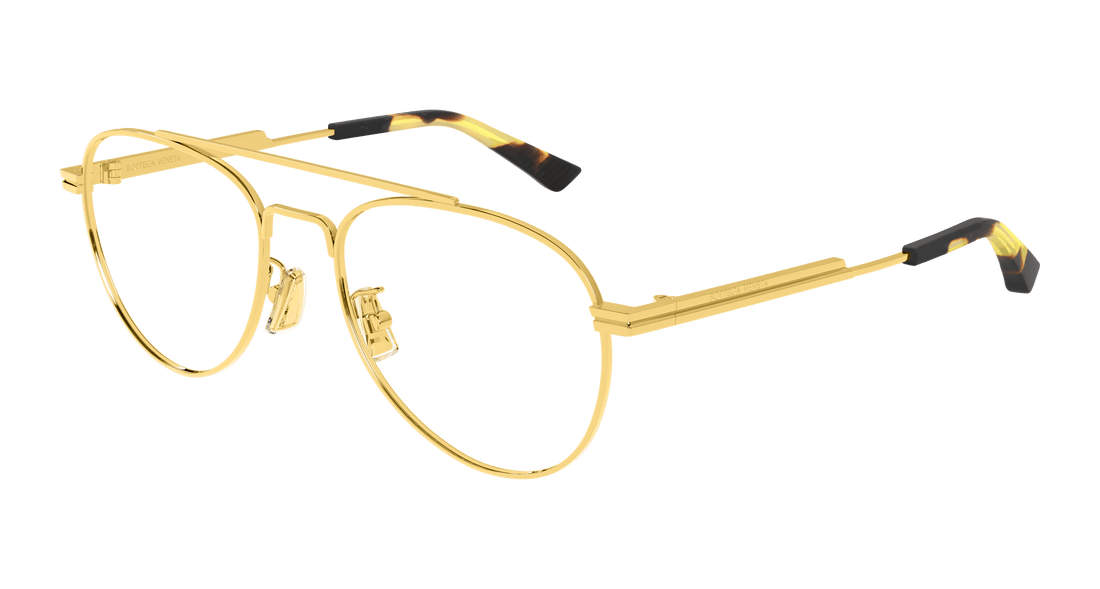 Occhiali da vista bottega veneta bv1340ok 001 dorado pilot/navigator unisex taglia 54mm - Vista principale