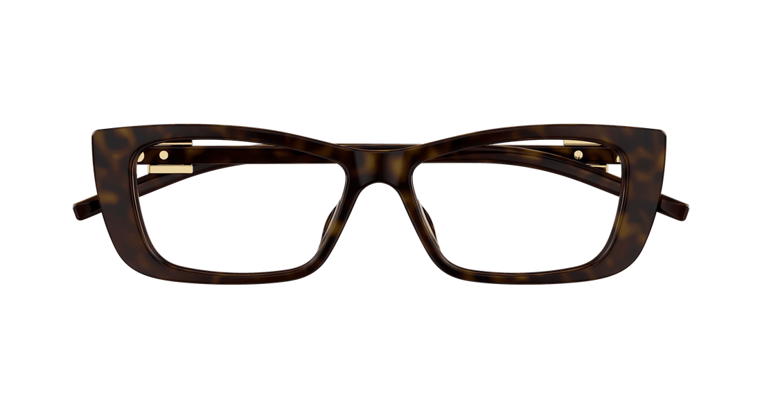 Óculos graduados gucci gg1682o 003 havana cat eye femenino tamanho 53mm - Vista de detalhe