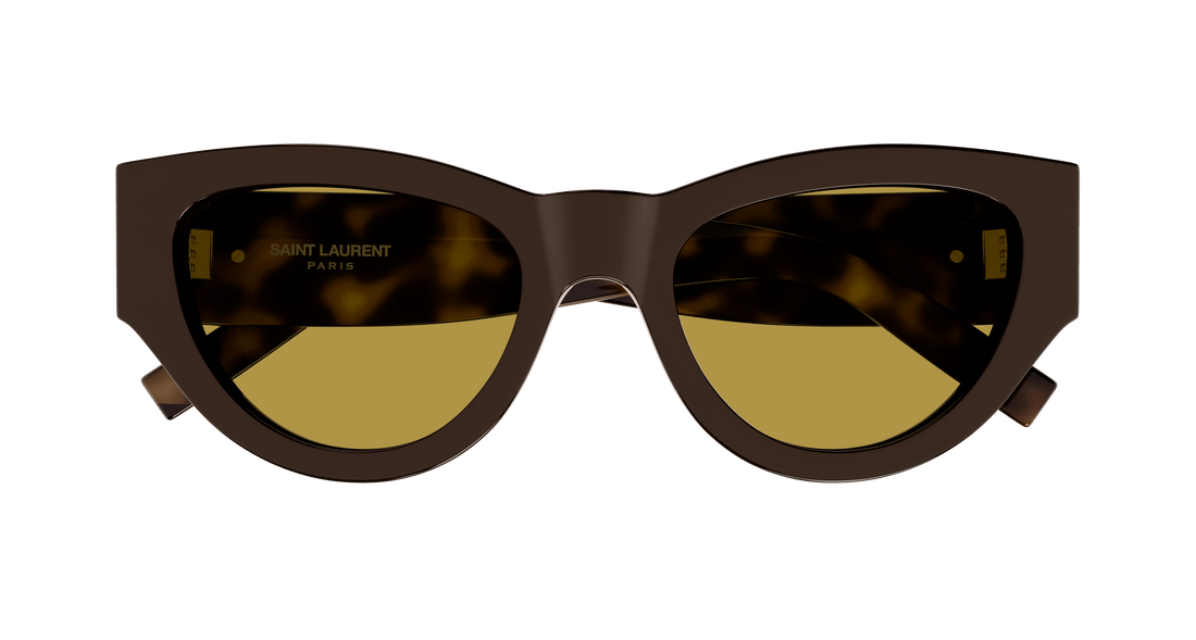 Sonnenbrillen saint laurent sl m94/f 007 marron cat eye femenino größe 53mm - Detailansicht