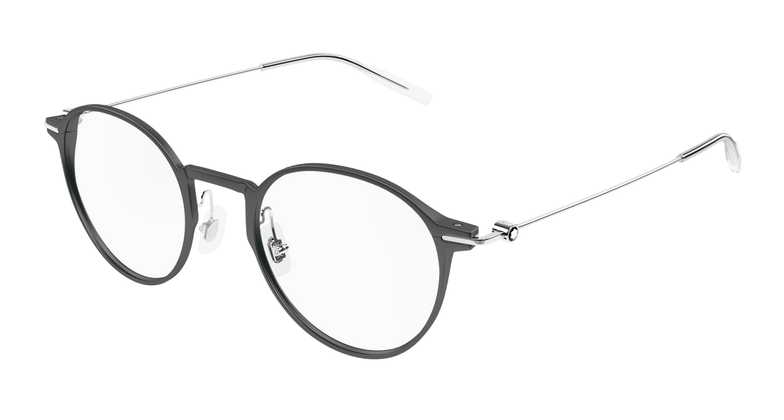 Dioptrijske naočale montblanc mb0357o 005 gris round/oval/panthos masculino veličina 49mm - Glavni prikaz