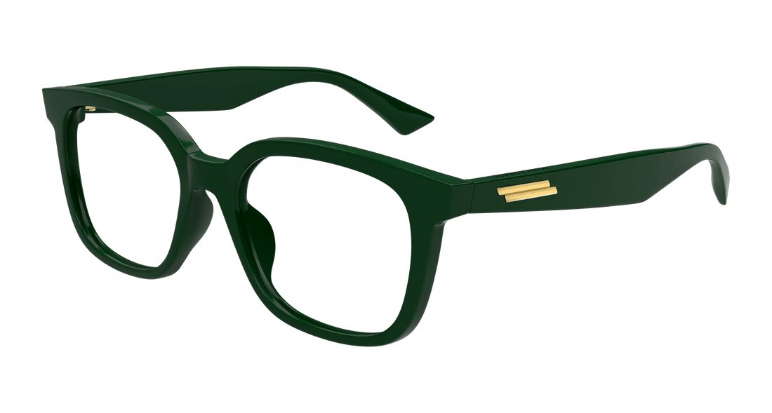 Óculos graduados bottega veneta bv1334oa 003 verde rectangular / squared unisex tamanho 52mm - Vista principal