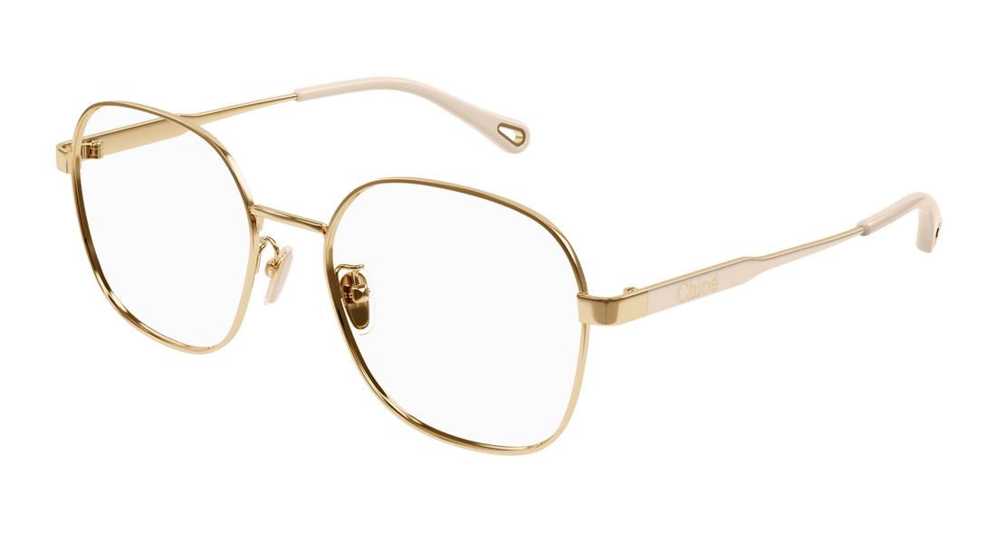 Briller chloé ch0274oa 002 dorado round/oval/panthos femenino størrelse 54mm - Hovedvisning