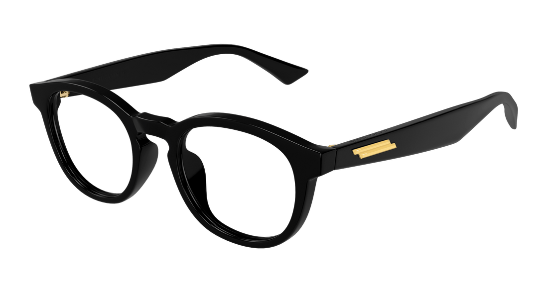 Occhiali da vista bottega veneta bv1339ok 001 negro round/oval/panthos unisex taglia 50mm - Vista principale