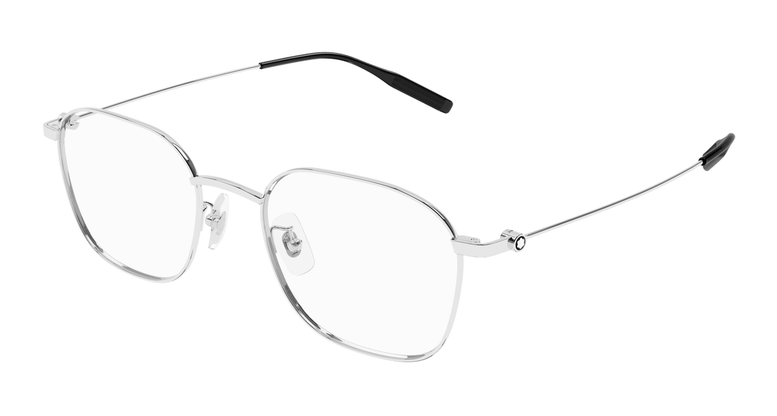 Occhiali da vista montblanc mb0371oa 001 plateado rectangular / squared masculino taglia 52mm - Vista principale