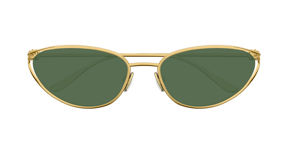 Occhiali da sole bottega veneta bv1330s 004 dorado cat eye femenino taglia 57mm - Vista dettagliata