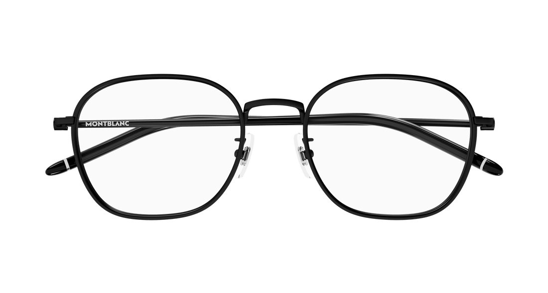 Occhiali da vista montblanc mb0368oa 001 negro rectangular / squared masculino taglia 52mm - Vista dettagliata